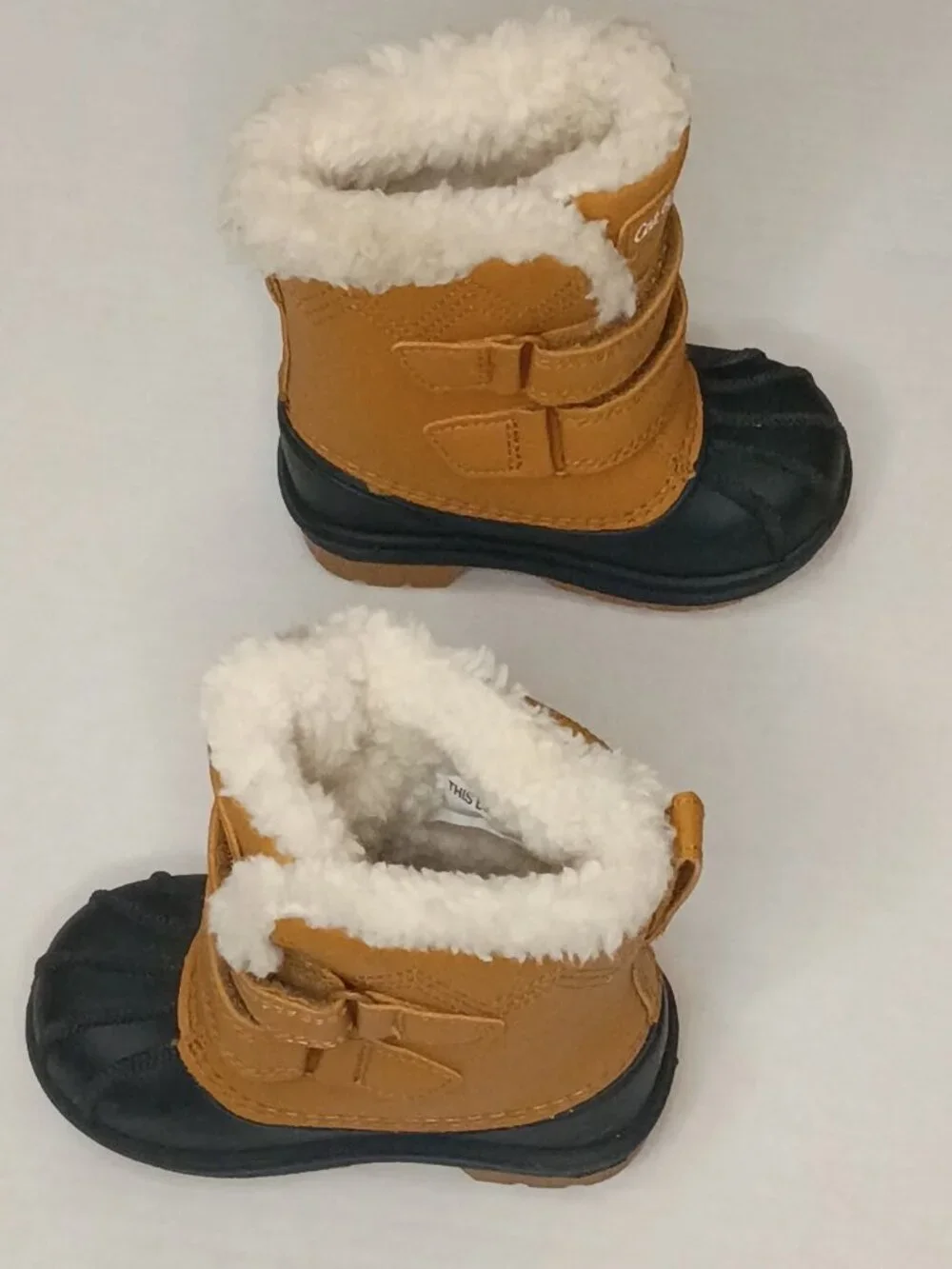 Cat & Jack Toddler Winter Boots Size 5 | Brown Faux Fur Snow Shoes